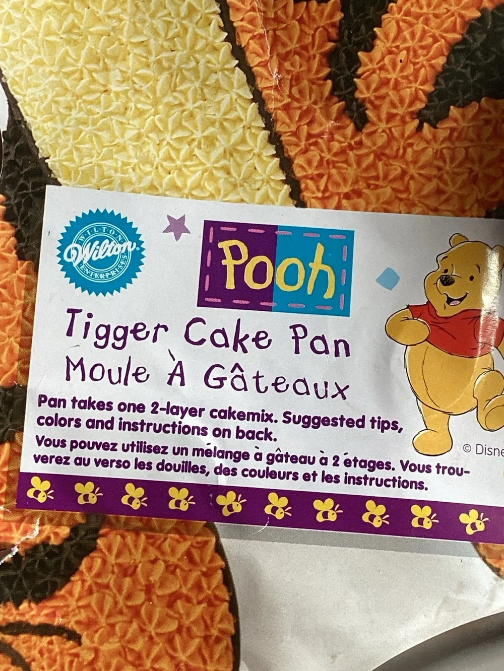 Vintage Wilton Tigger Cake Pan 2105-3001 with instructions Disney